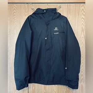 Mens L Black Salomon ⛷️ Snowboarding Jacket. Great Condition!